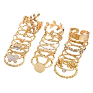 Shining Diva Fashion Latest Stylish Gold Plated Rings for Women and Girls